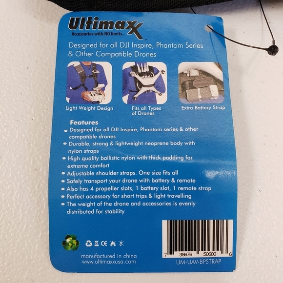 Ultimaxx Easy Carry Vest Shoulder Strap for Drones - Picture 4 of 7